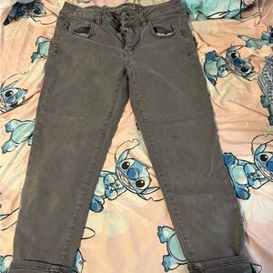 American Eagle Outfitters Gray Ankle Jeans